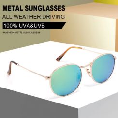 3 Prs Round Metal Frame Polarized Sun Glasses