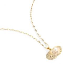 4 Pcs Shell Pearl Pendant for Women