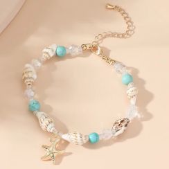 10 Pcs Bohemian Beads Fashionable Summer Conch Starfish Shell Bracelet