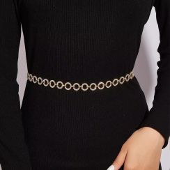 4 Pcs Rhinestone Waist Chain for Dress