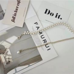 10 Pcs Sweet Pearl Dress Waist Chain Decorative Belt