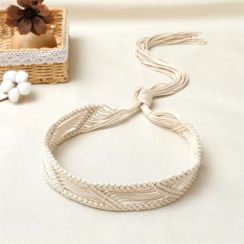 12 Pcs Bohemian Style Wax Cord Waist Rope Belt