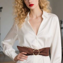 15 Pcs Ladys Suede Soft Wide Fashionable Dress Belt
