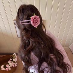 30 Pcs Summer Fabric Rose Hair Clips 