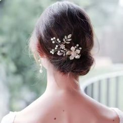 Handmade Elegant Alloy Flower Wedding Hair Clips